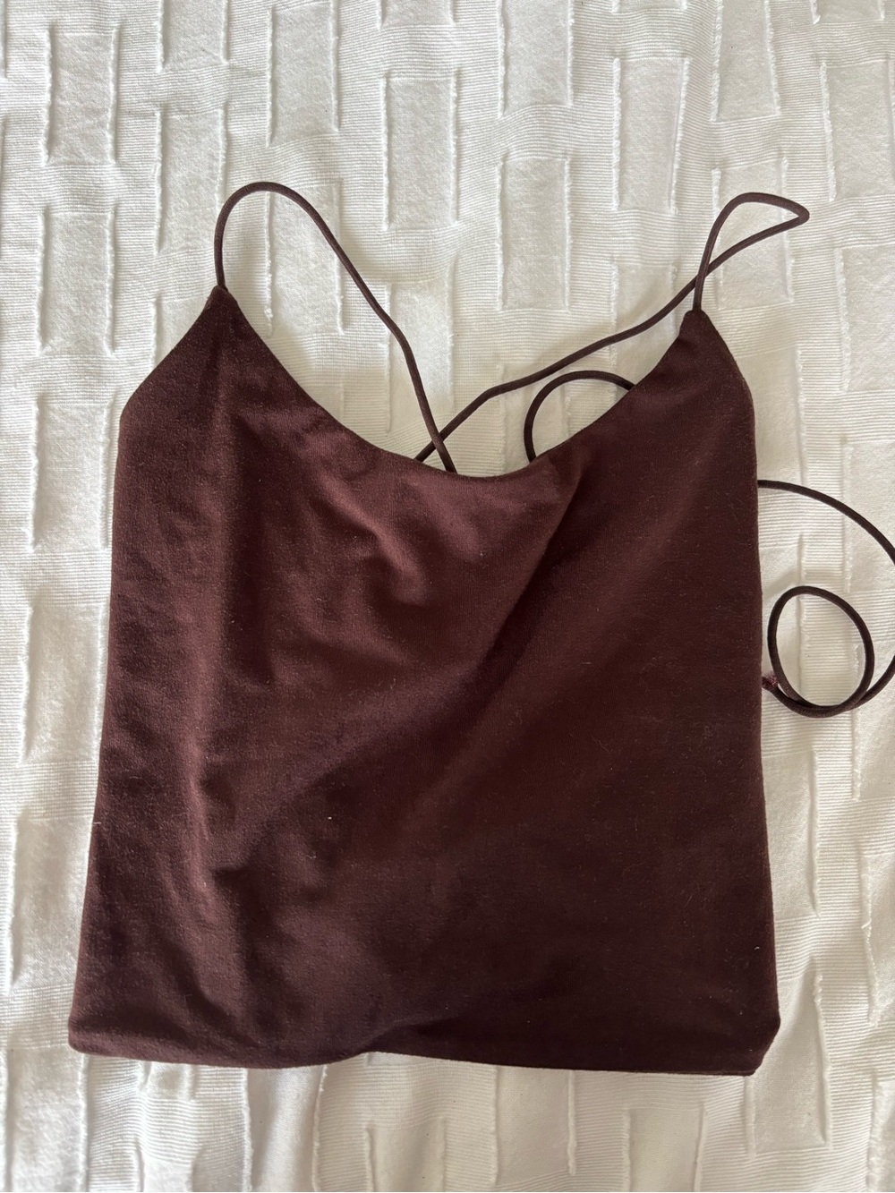 SHEIN Chocolate Brown Strappy Cami
